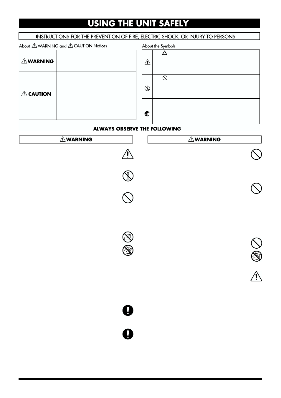 Using the unit safely | Boss Audio Systems ME-50 User Manual | Page 2 / 36