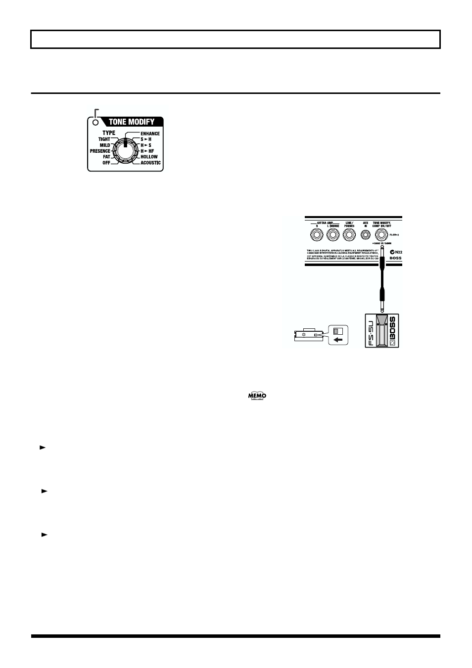 Tone modify, Type knob | Boss Audio Systems ME-50 User Manual | Page 9 / 36