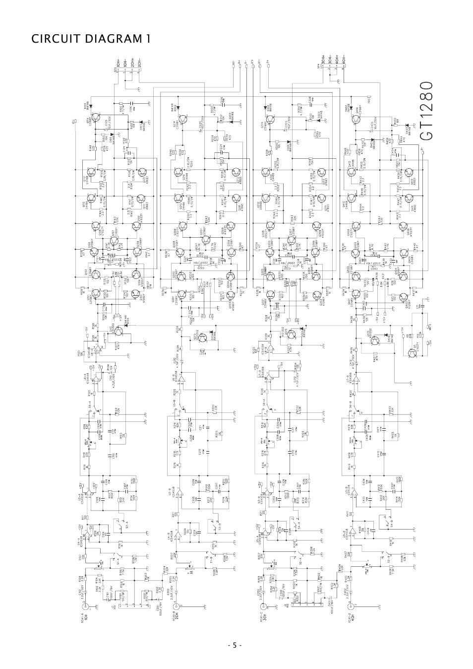 Circuit diagram 1 | Boss Audio Systems GT1280 User Manual | Page 5 / 9