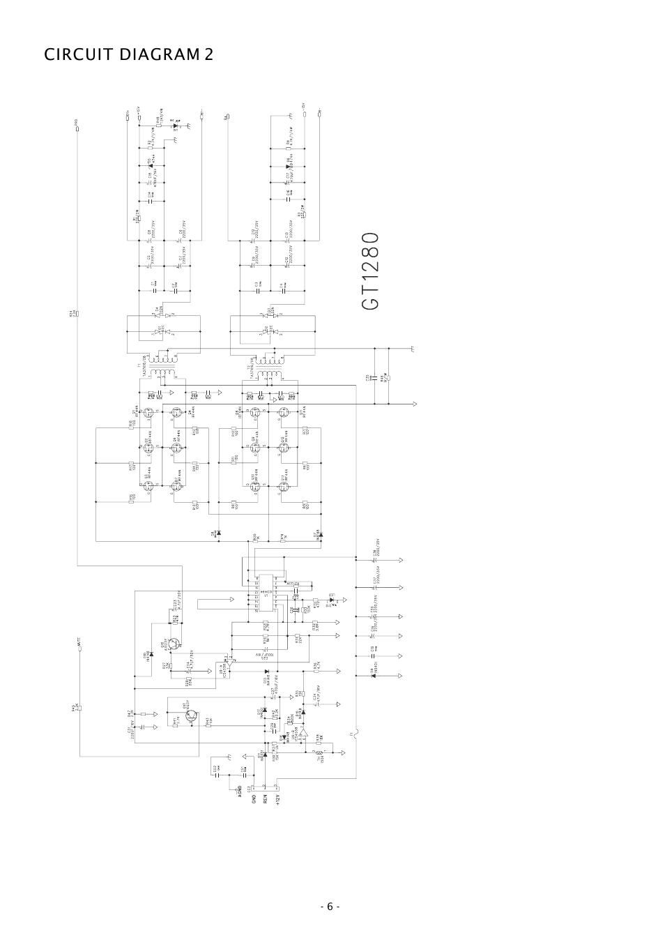 Circuit diagram 2 | Boss Audio Systems GT1280 User Manual | Page 6 / 9