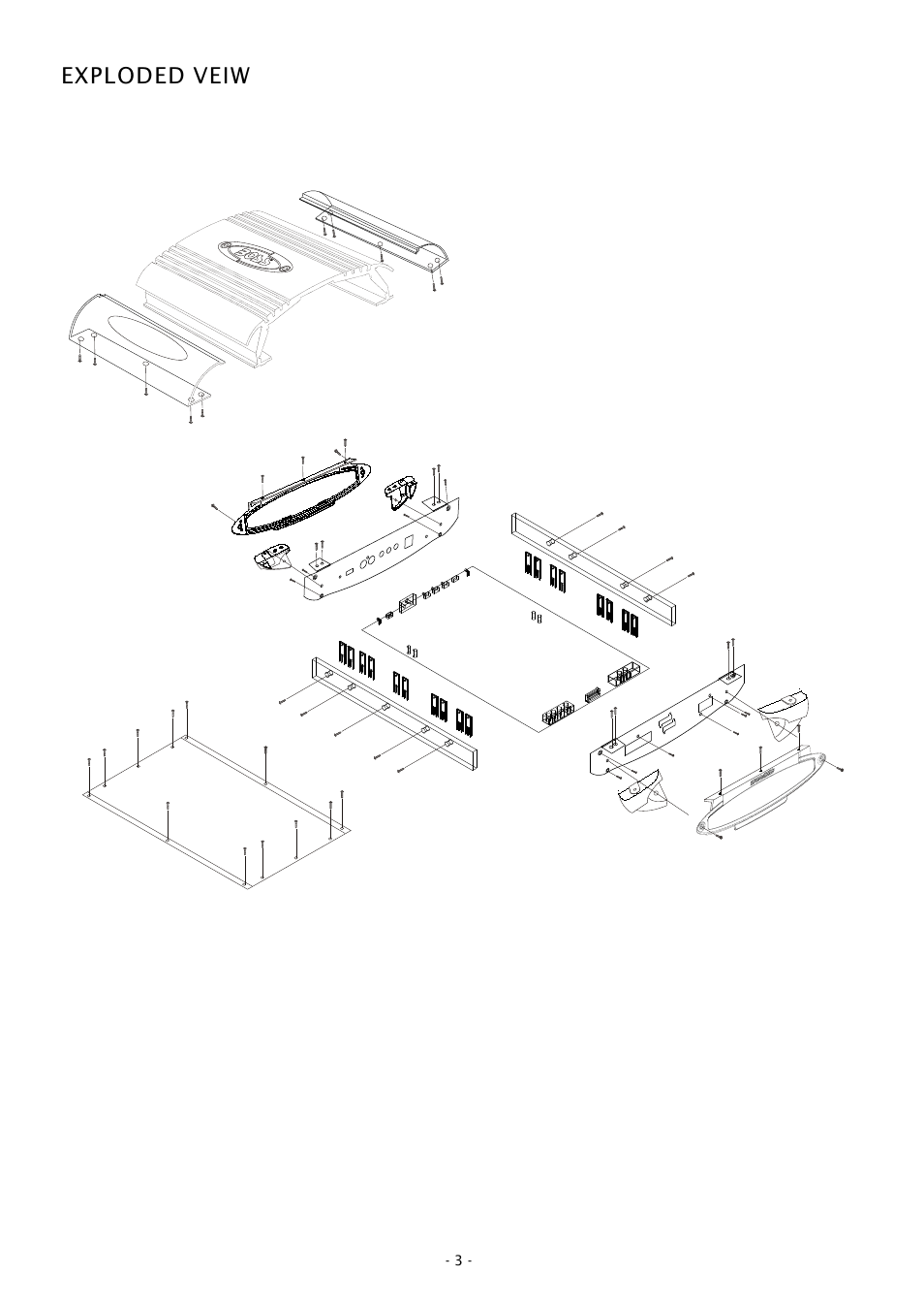 Exploded veiw | Boss Audio Systems CHAOS CH1200M User Manual | Page 3 / 8