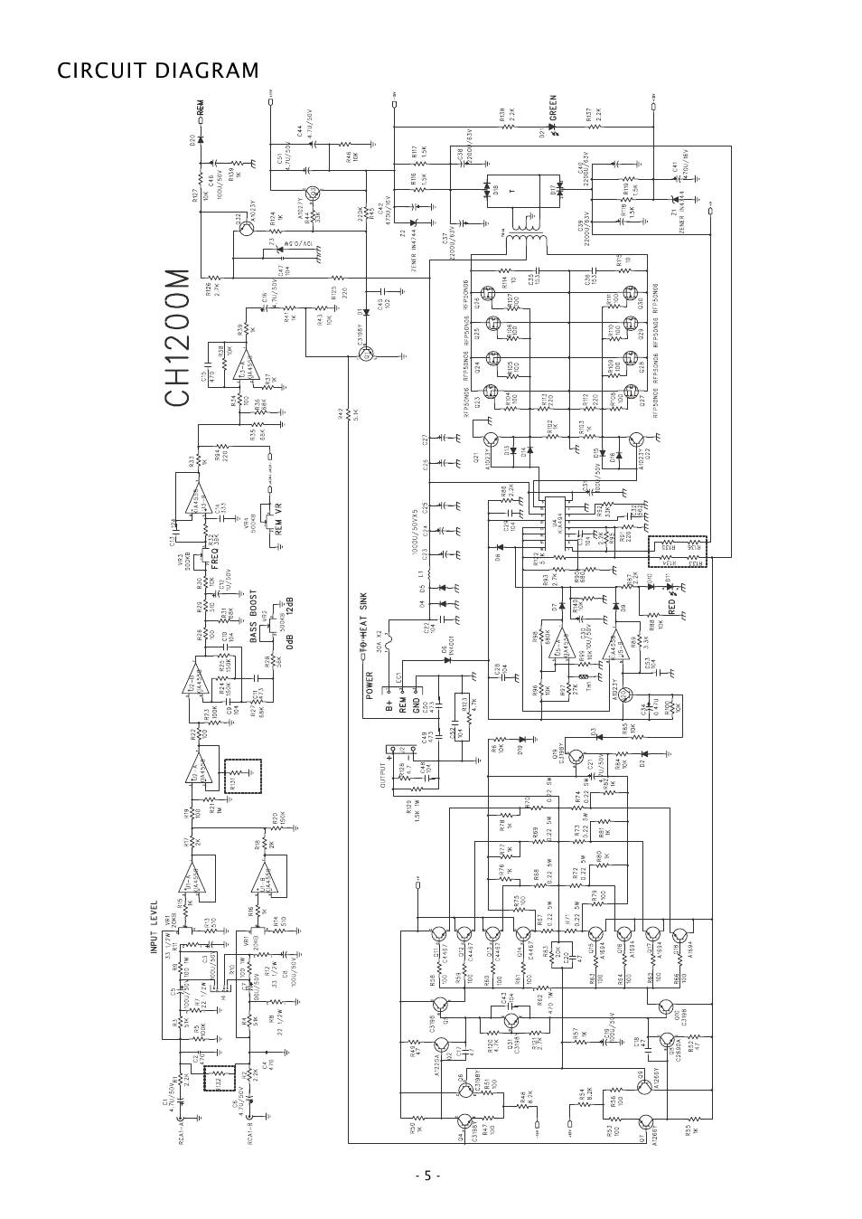 Circuit diagram | Boss Audio Systems CHAOS CH1200M User Manual | Page 5 / 8