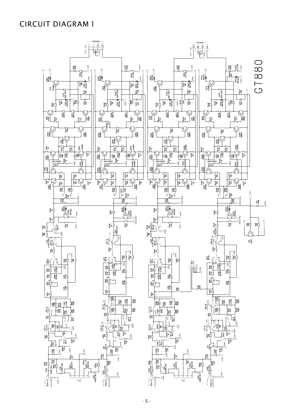 Circuit diagram 1 | Boss Audio Systems GT880 User Manual | Page 5 / 10