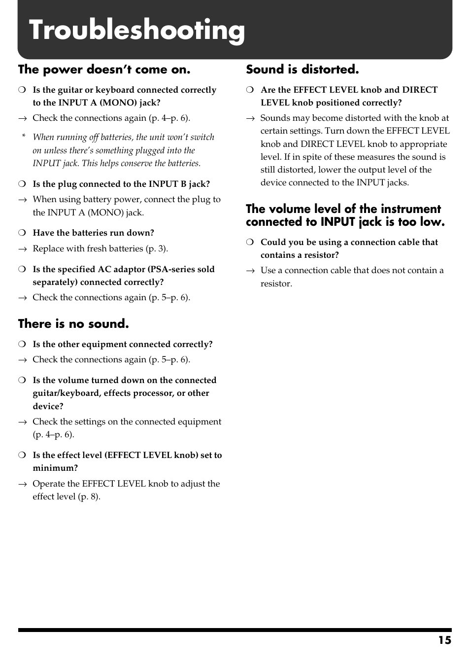 Troubleshooting | Boss Audio Systems RT-20 User Manual | Page 15 / 20