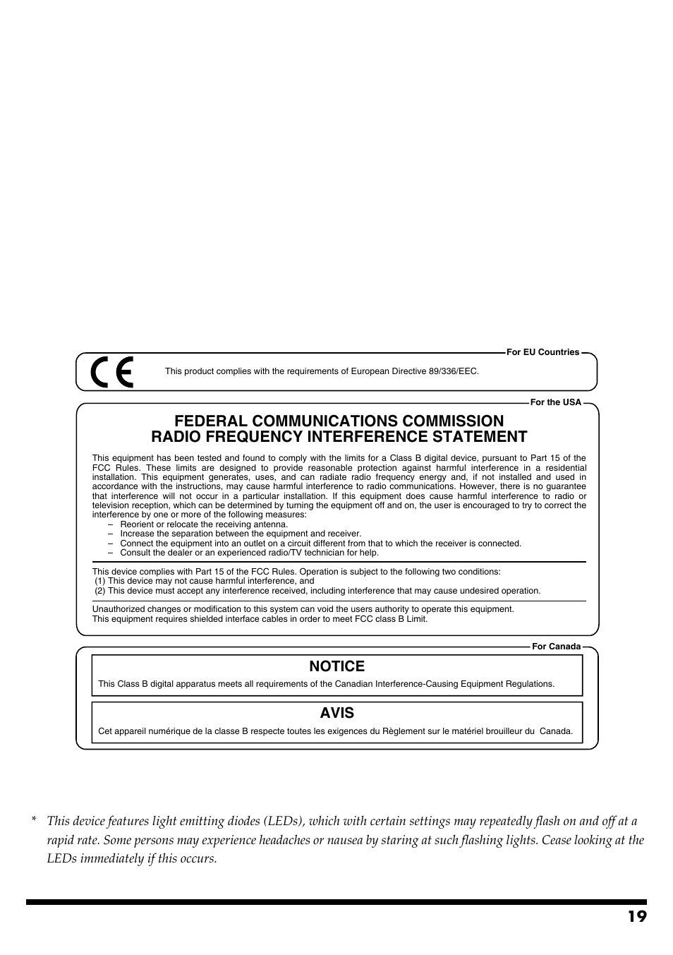 Notice avis | Boss Audio Systems RT-20 User Manual | Page 19 / 20