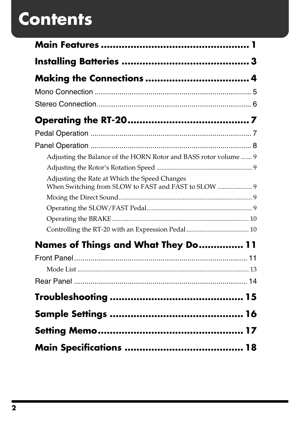 Boss Audio Systems RT-20 User Manual | Page 2 / 20