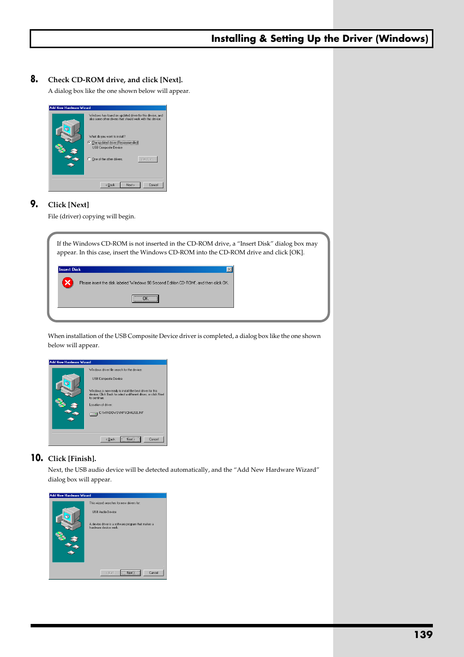 139 installing & setting up the driver (windows) 8 | Boss Audio Systems GS-10 User Manual | Page 139 / 180