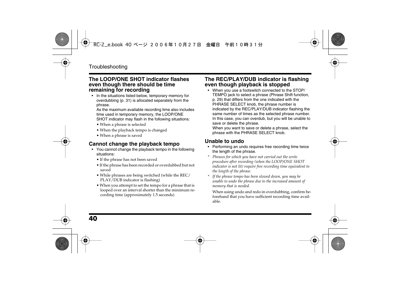 Boss Audio Systems RC-2 User Manual | Page 40 / 44