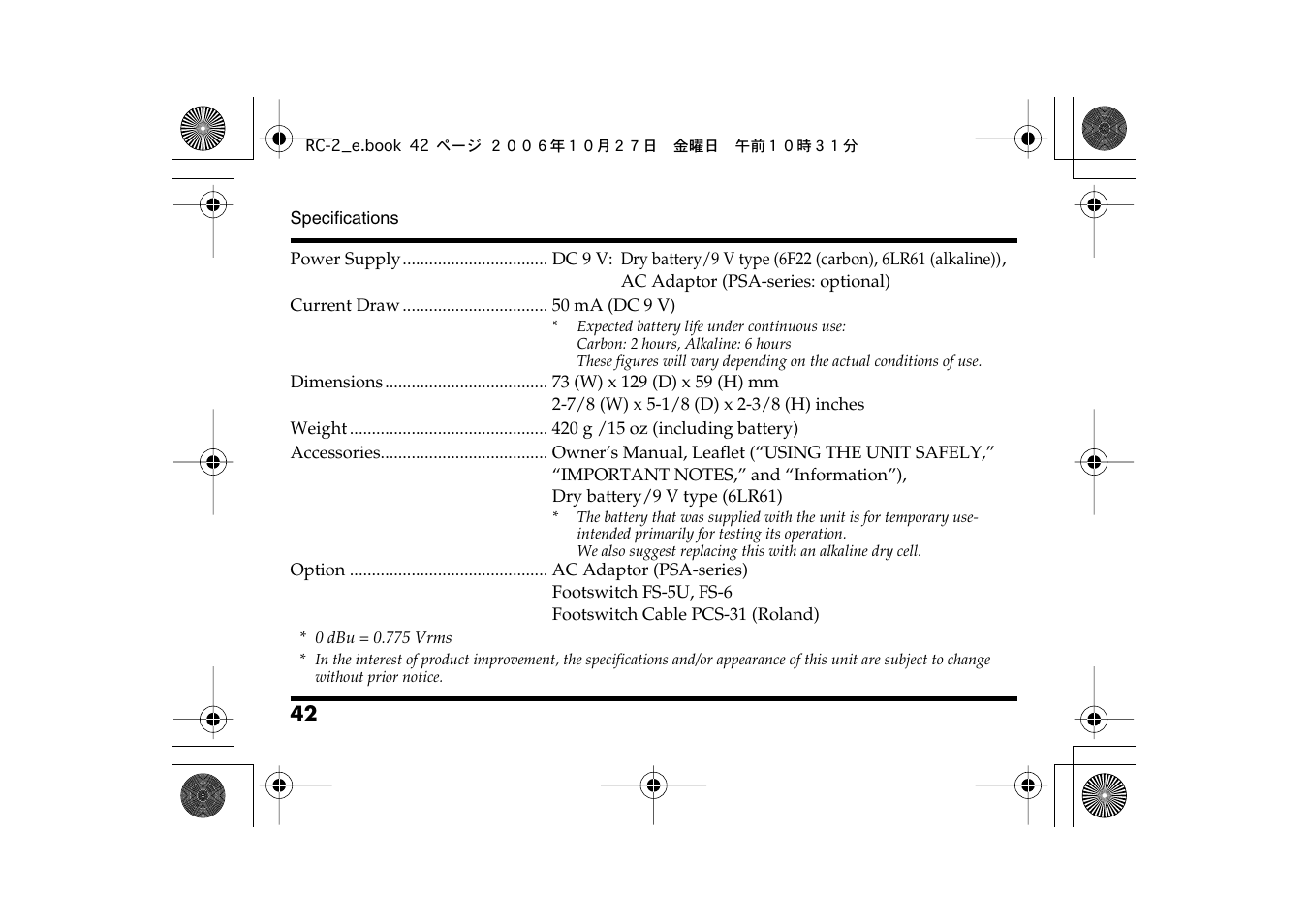 Boss Audio Systems RC-2 User Manual | Page 42 / 44