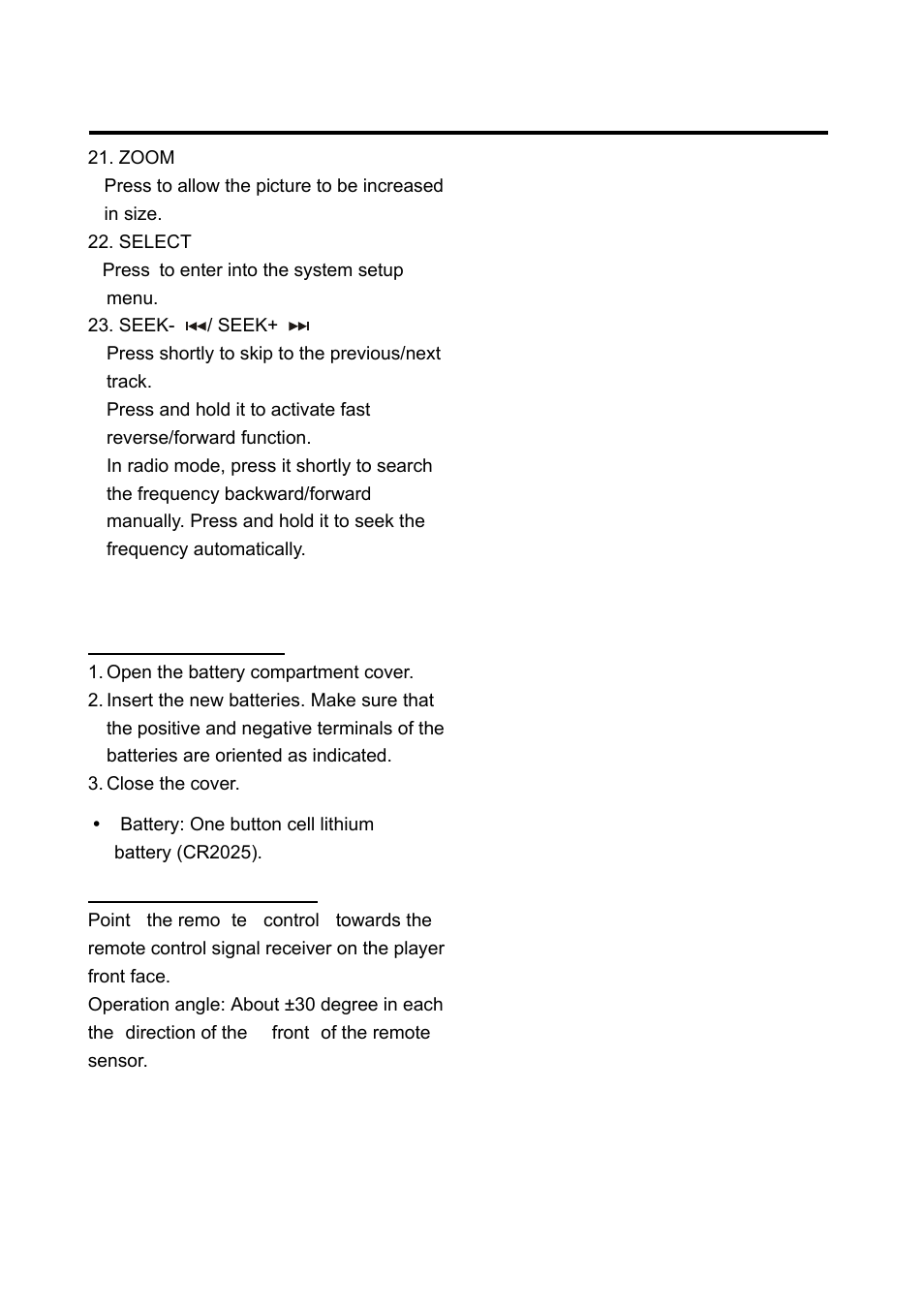 Locations and function of the remote control | Boss Audio Systems PLL SYNTHESIZER STEREO RADIO BV7280 User Manual | Page 13 / 22