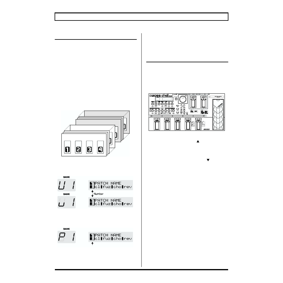 What is a patch, Selecting patches, How to switch patches | Boss Audio Systems GT-6B User Manual | Page 14 / 84