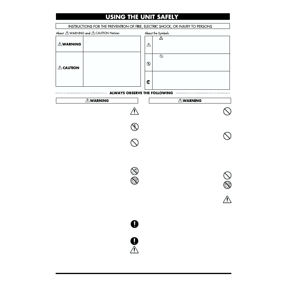 Using the unit safely | Boss Audio Systems GT-6B User Manual | Page 2 / 84