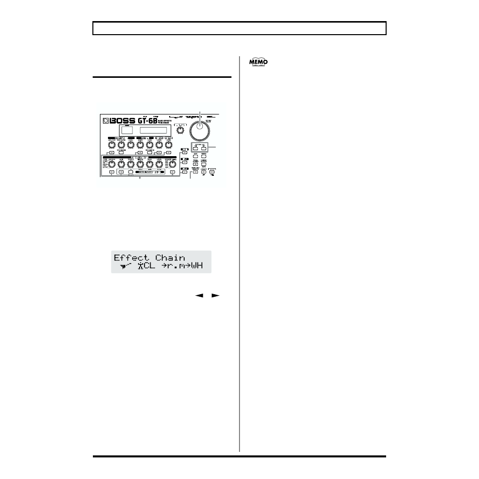 Changing the order of the effects (effect chain) | Boss Audio Systems GT-6B User Manual | Page 22 / 84