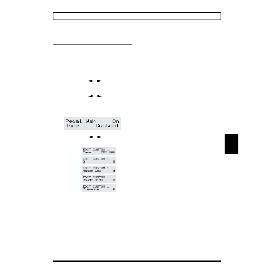 Making “custom” pedal wah settings, Chapter 6 | Boss Audio Systems GT-6B User Manual | Page 53 / 84