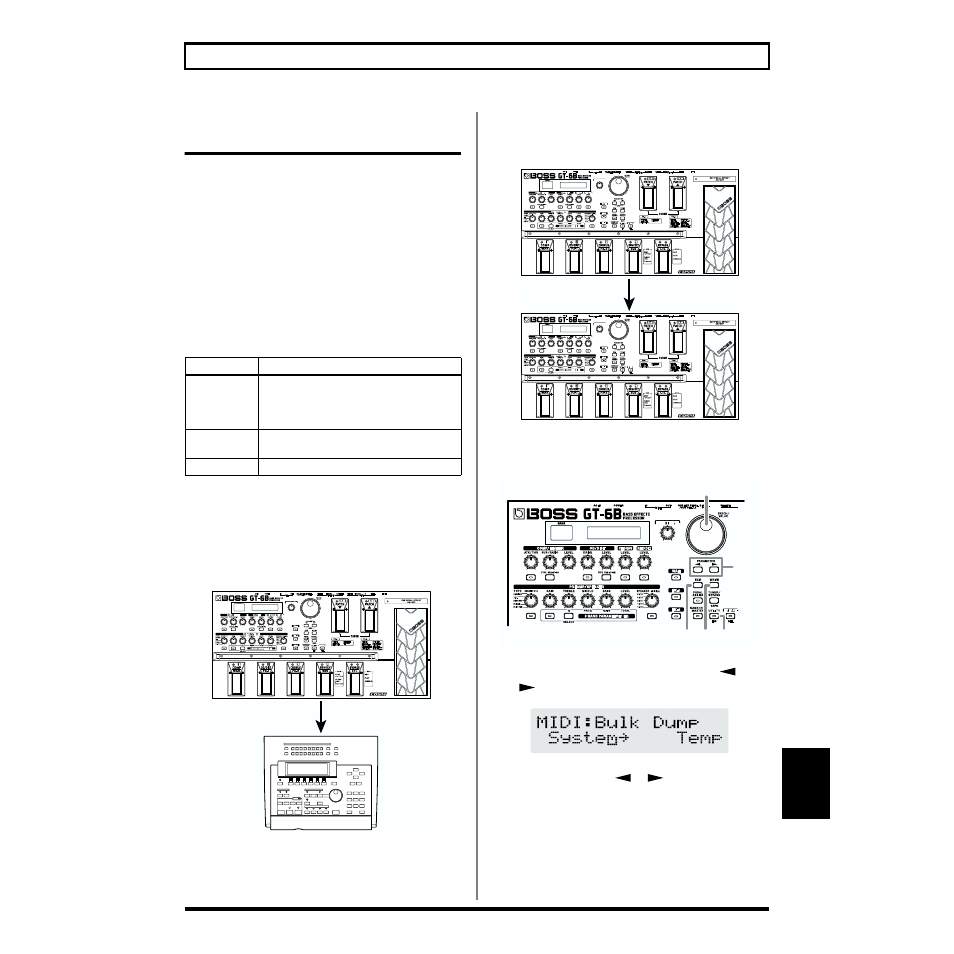 Transmitting and receiving midi data, Chapter 10 | Boss Audio Systems GT-6B User Manual | Page 67 / 84