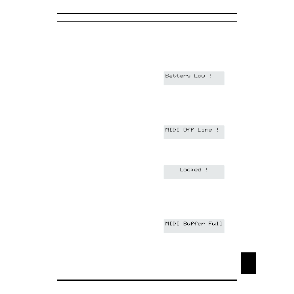 Error messages, Appendices | Boss Audio Systems GT-6B User Manual | Page 75 / 84