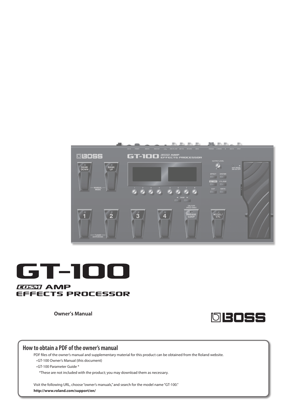 Boss Audio Systems GT-100 User Manual | 68 pages