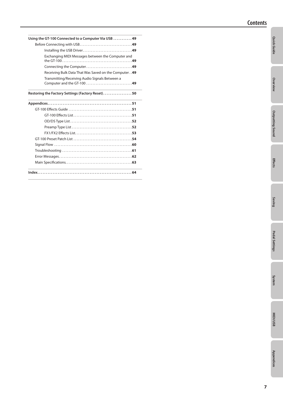 Boss Audio Systems GT-100 User Manual | Page 7 / 68