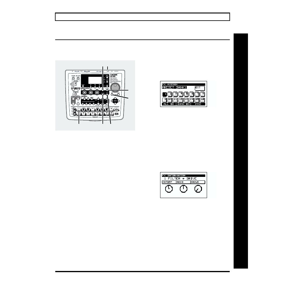 Applying effects, Quick start | Boss Audio Systems SP-505 User Manual | Page 21 / 92