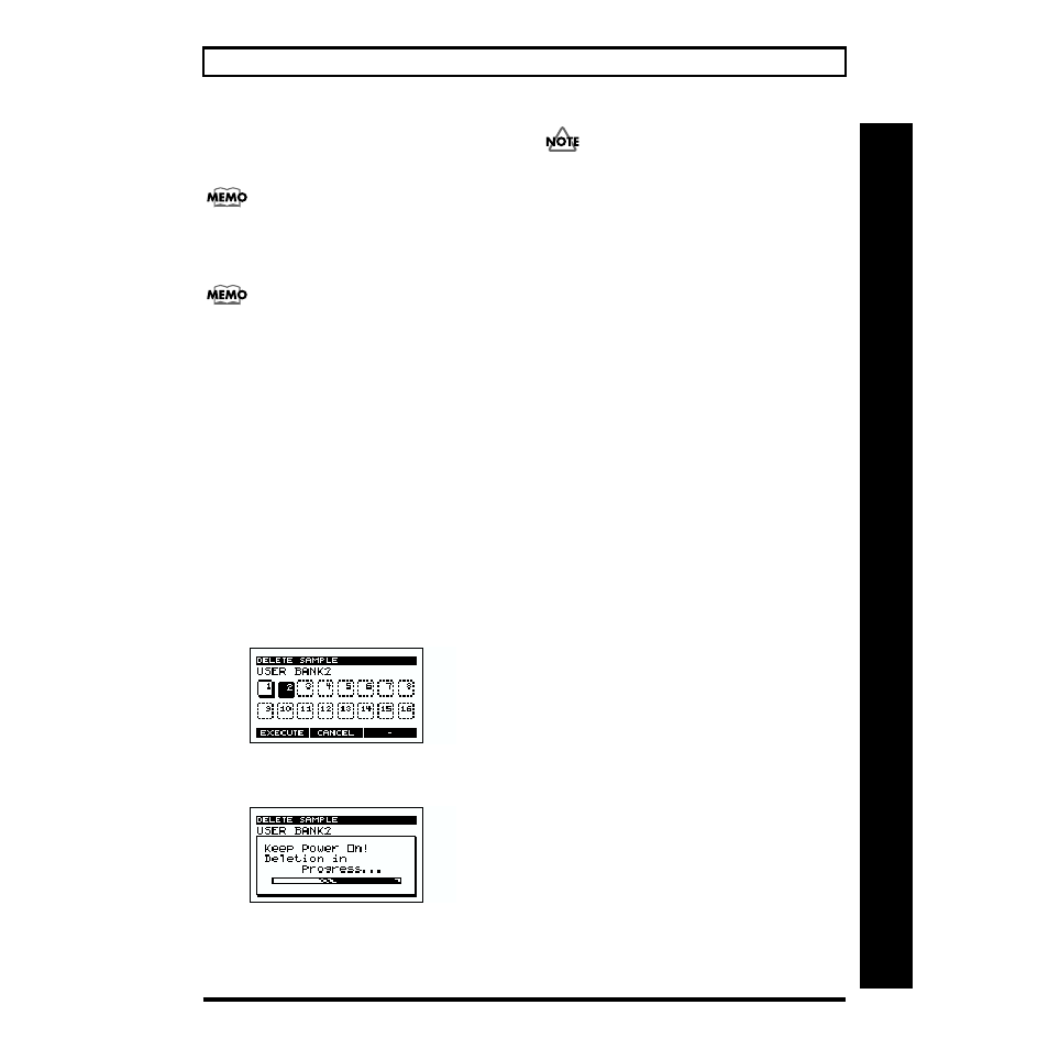 If you are not satisfied with the sampled sound, Quick start | Boss Audio Systems SP-505 User Manual | Page 23 / 92