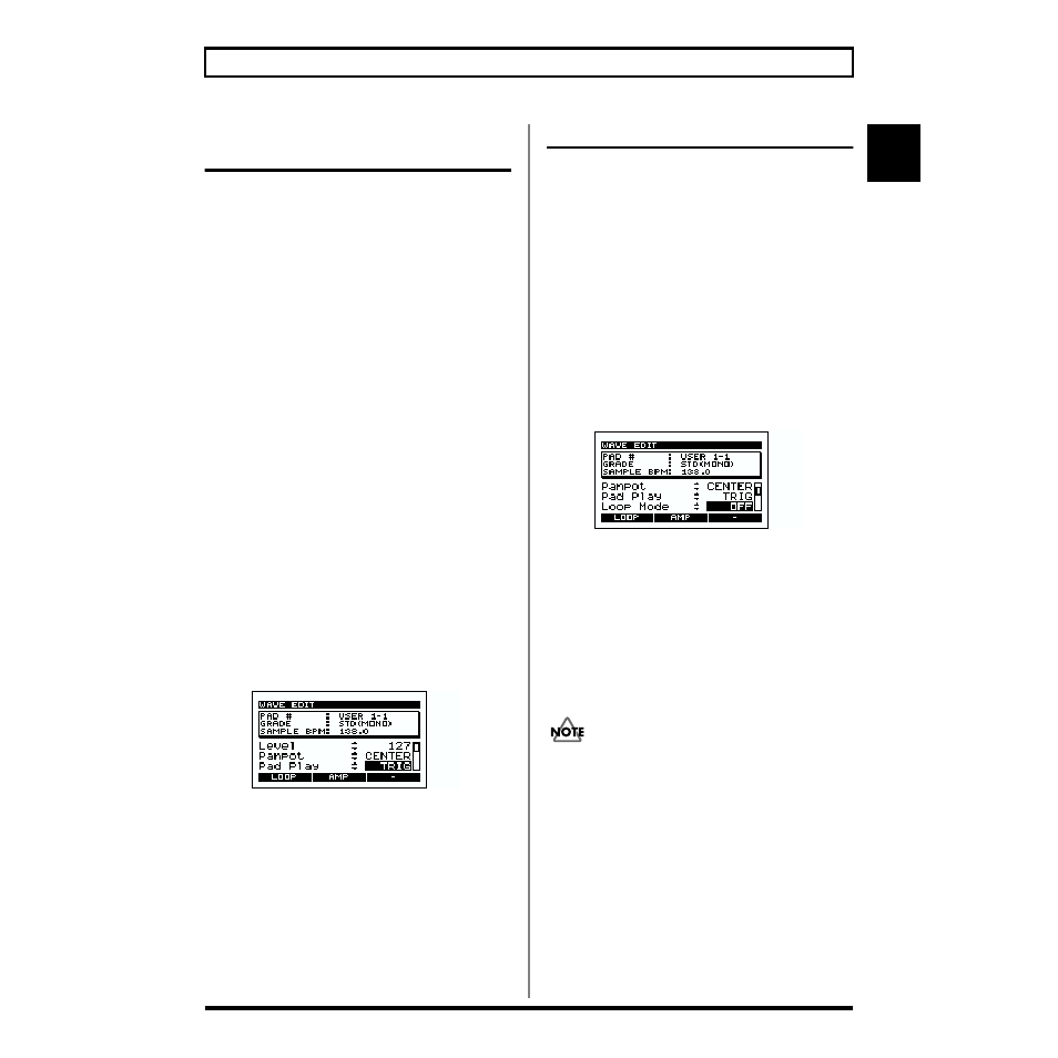 Changing how the sample sounds or stops (pad play), Looping the sound (loop mode) | Boss Audio Systems SP-505 User Manual | Page 31 / 92