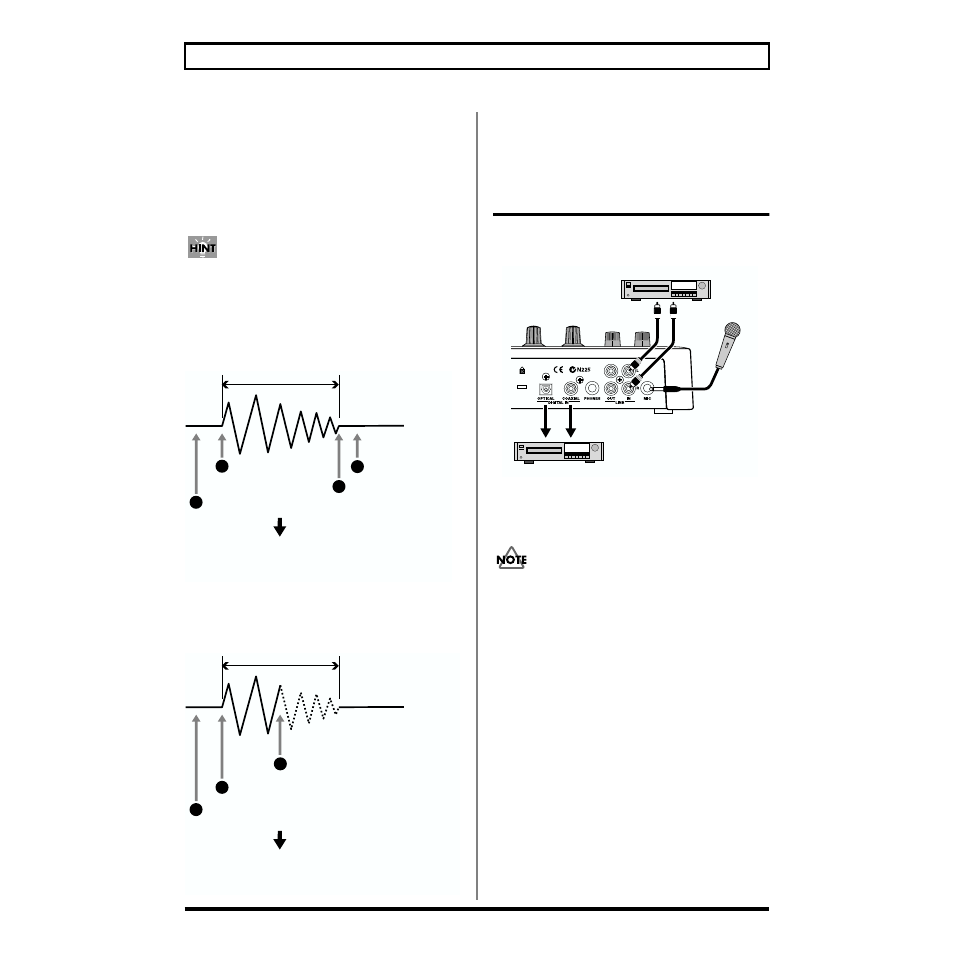 Applying an effect while you sample, Selecting the input source | Boss Audio Systems SP-505 User Manual | Page 40 / 92