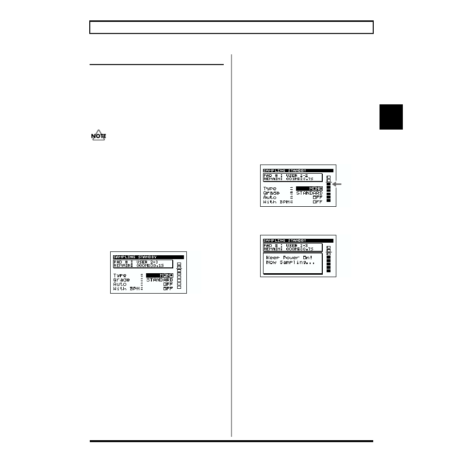 Sampling procedure | Boss Audio Systems SP-505 User Manual | Page 41 / 92