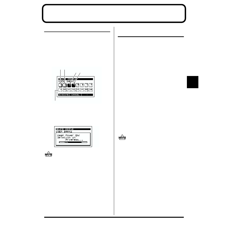 Chapter 5. deleting or copying a sample, Deleting a sample, Using the clipboard to copy a sample | Copying a single sample | Boss Audio Systems SP-505 User Manual | Page 49 / 92