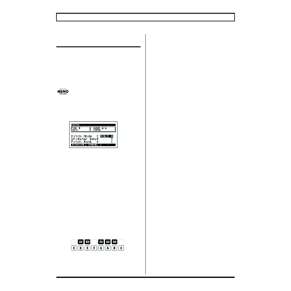 Playing pitches with a sample (pitch) | Boss Audio Systems SP-505 User Manual | Page 54 / 92