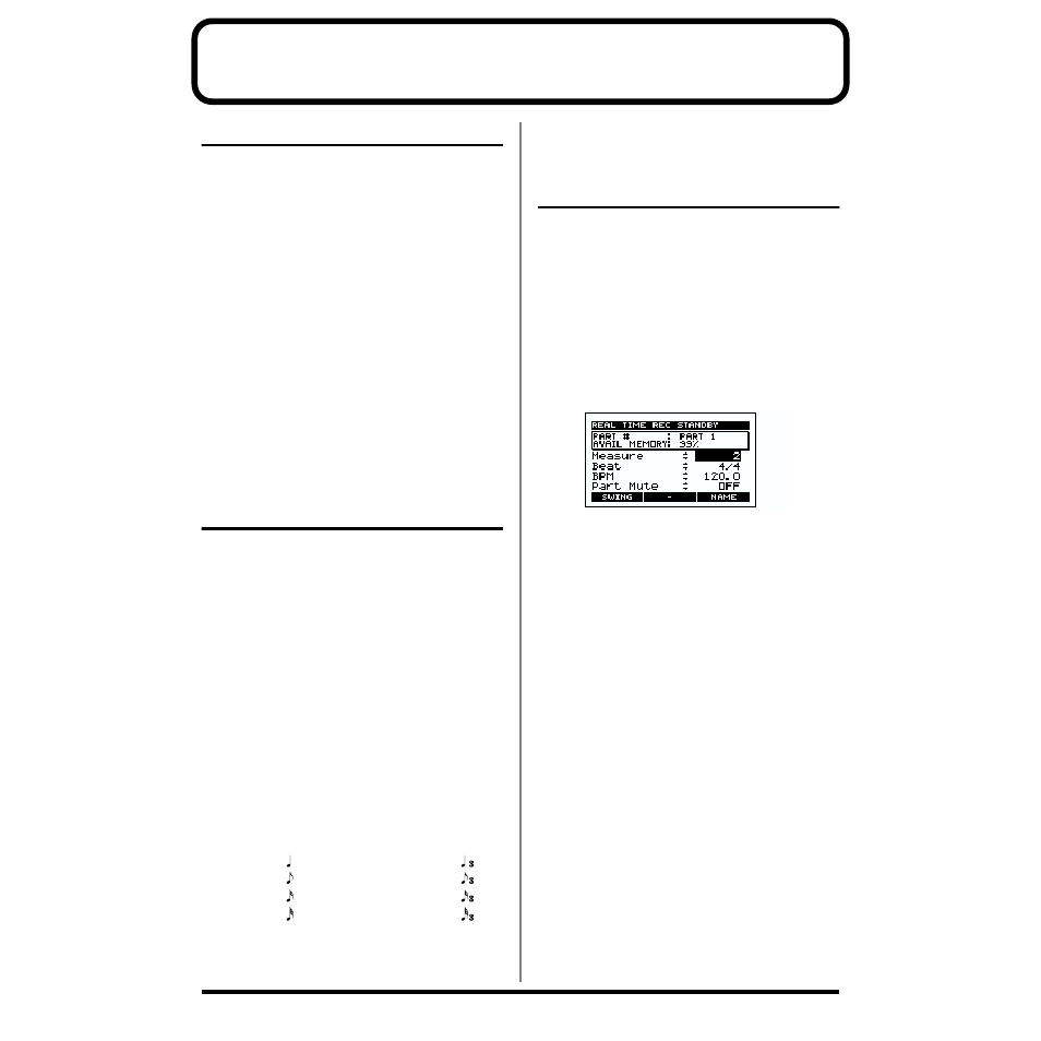 Chapter 8. creating patterns, About pattern recording, Pattern data | Realtime recording procedure | Boss Audio Systems SP-505 User Manual | Page 58 / 92