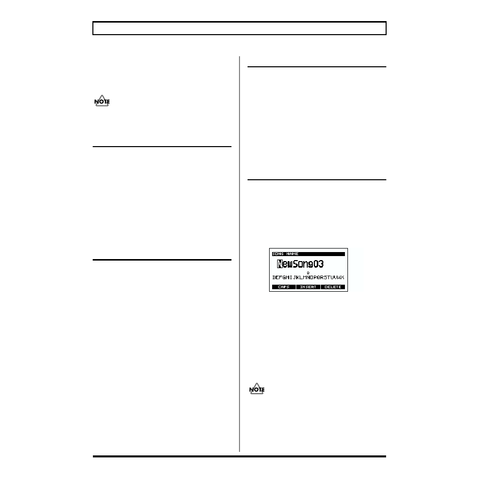 Deleting a pattern, Inserting a pattern, Changing a pattern | Assigning a name to a song | Boss Audio Systems SP-505 User Manual | Page 64 / 92