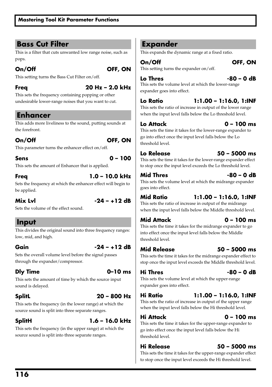 Bass cut filter, Enhancer, Input | Expander, Bass cut filter enhancer input expander, Re v0.10 | Boss Audio Systems BR-600 User Manual | Page 116 / 228