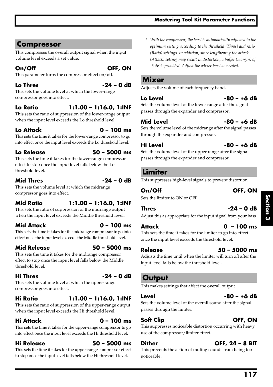 Compressor, Mixer, Limiter | Output, Compressor mixer limiter output, Re v0.10 | Boss Audio Systems BR-600 User Manual | Page 117 / 228