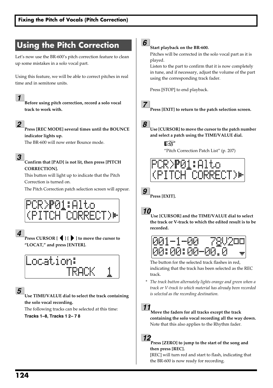 Using the pitch correction, Re v0.10 | Boss Audio Systems BR-600 User Manual | Page 124 / 228
