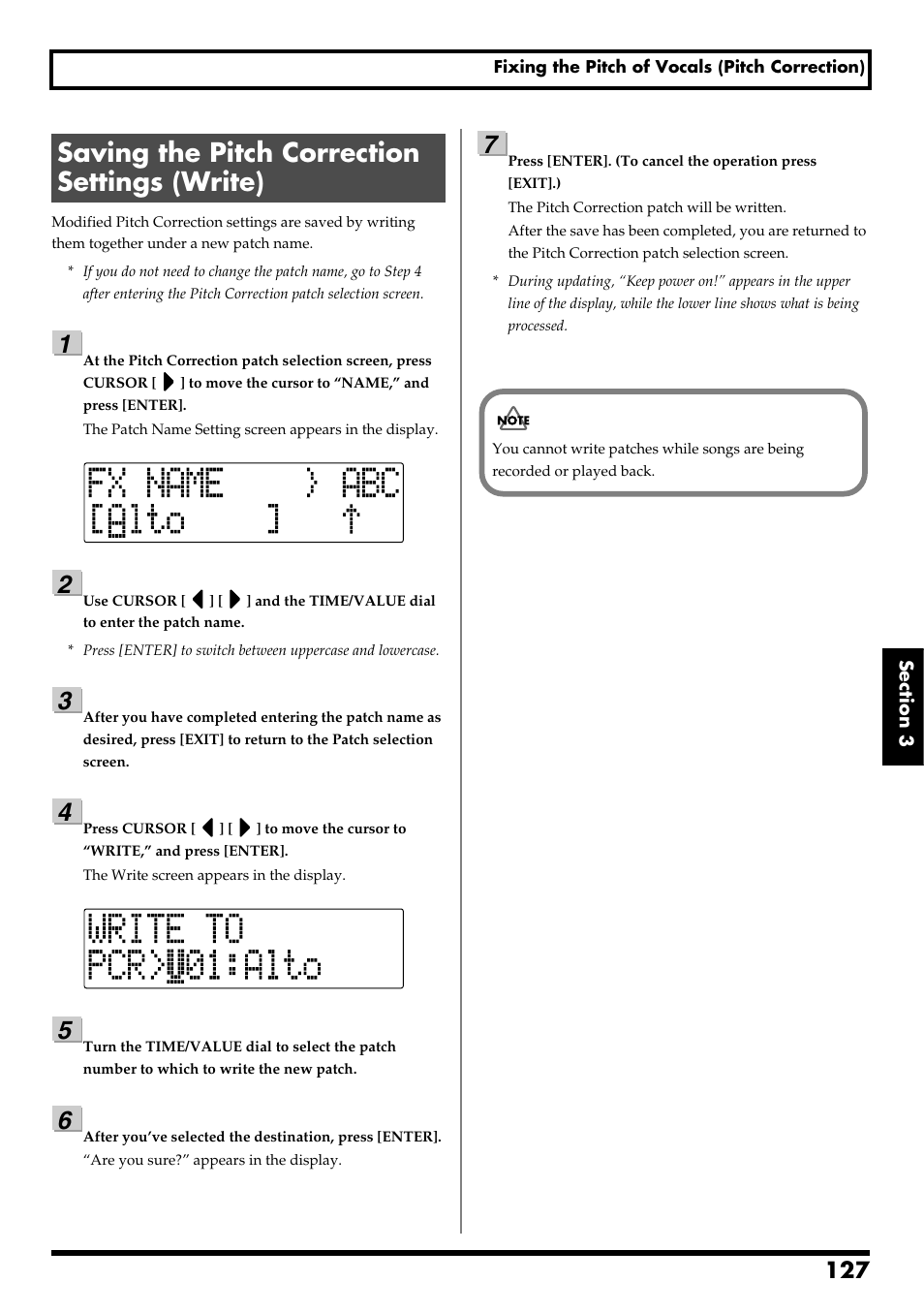 Saving the pitch correction settings (write), Re v0.10 | Boss Audio Systems BR-600 User Manual | Page 127 / 228