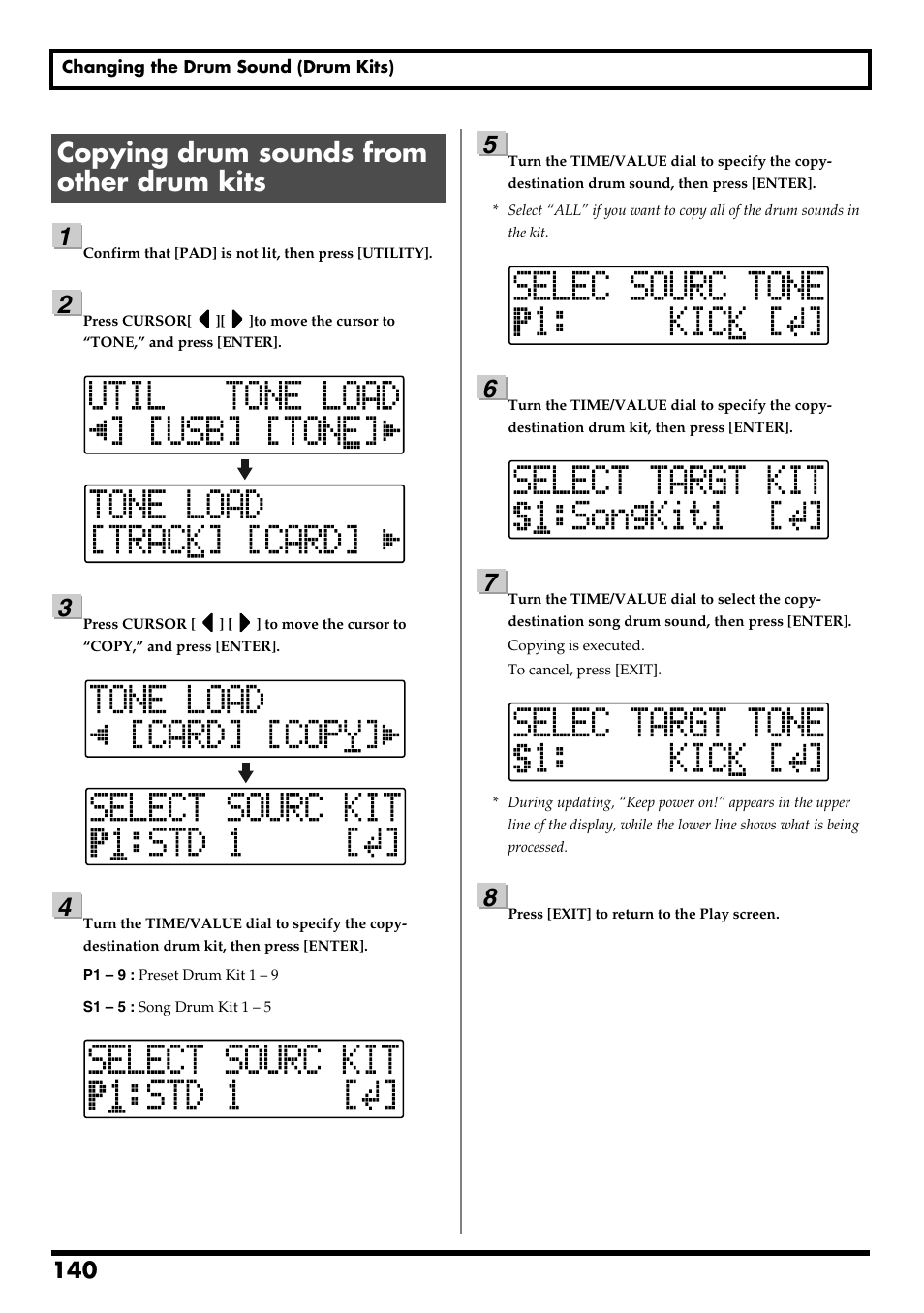 Copying drum sounds from other drum kits, Re v0.10 | Boss Audio Systems BR-600 User Manual | Page 140 / 228