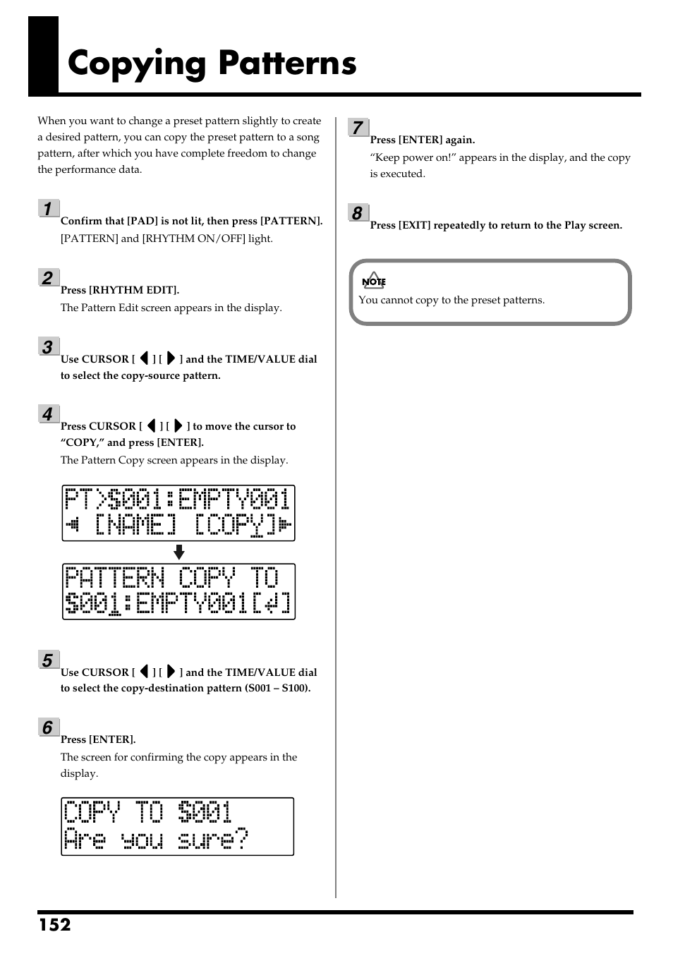 Copying patterns | Boss Audio Systems BR-600 User Manual | Page 152 / 228
