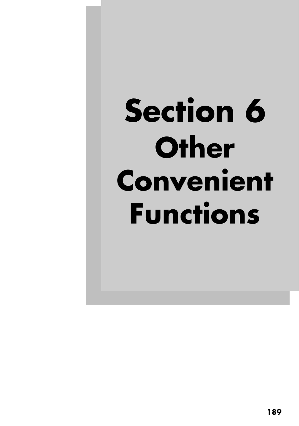 Section6 other convenient functions, Section 6 other convenient functions, Other convenient functions | Boss Audio Systems BR-600 User Manual | Page 189 / 228