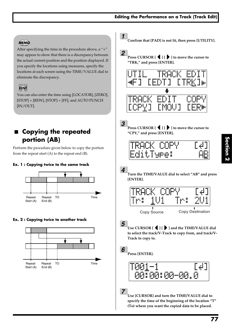 Copying the repeated portion (ab), Re v0.10 | Boss Audio Systems BR-600 User Manual | Page 77 / 228