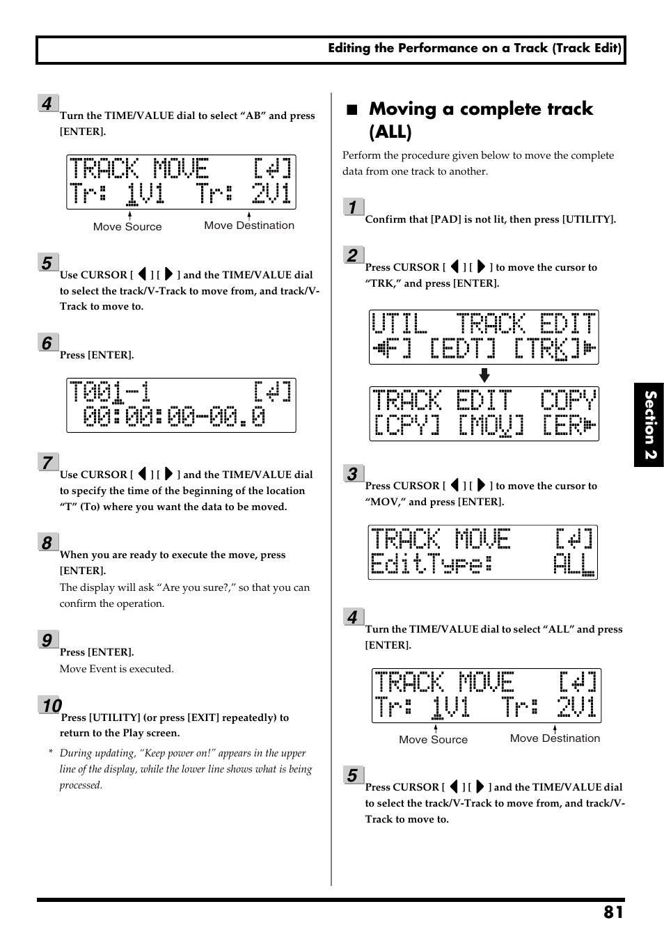 Moving a complete track (all), Re v0.10 | Boss Audio Systems BR-600 User Manual | Page 81 / 228