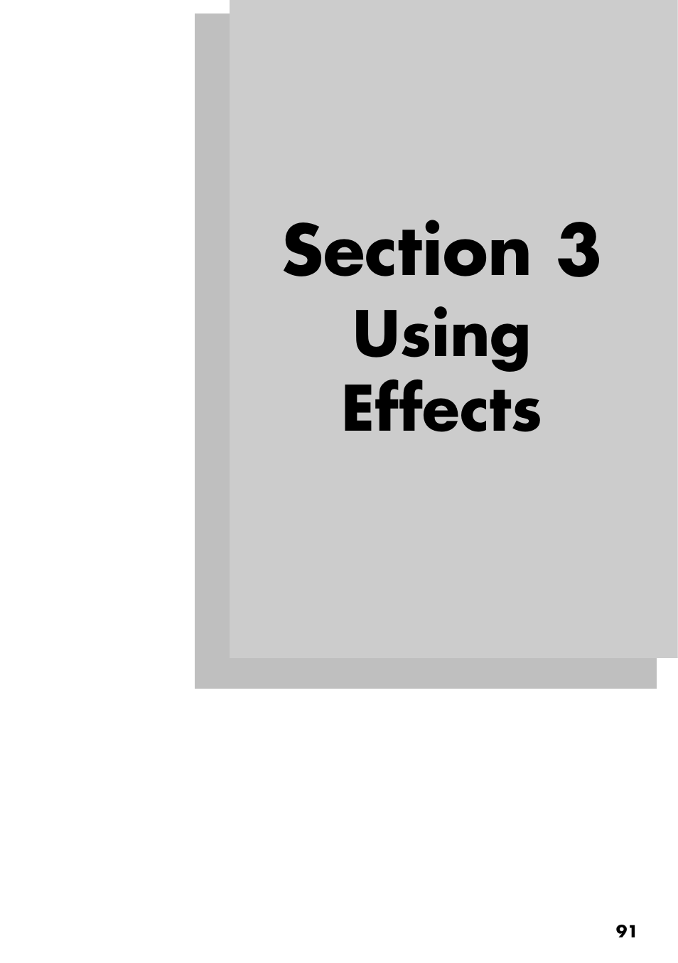 Section 3 using effects, Using effects | Boss Audio Systems BR-600 User Manual | Page 91 / 228