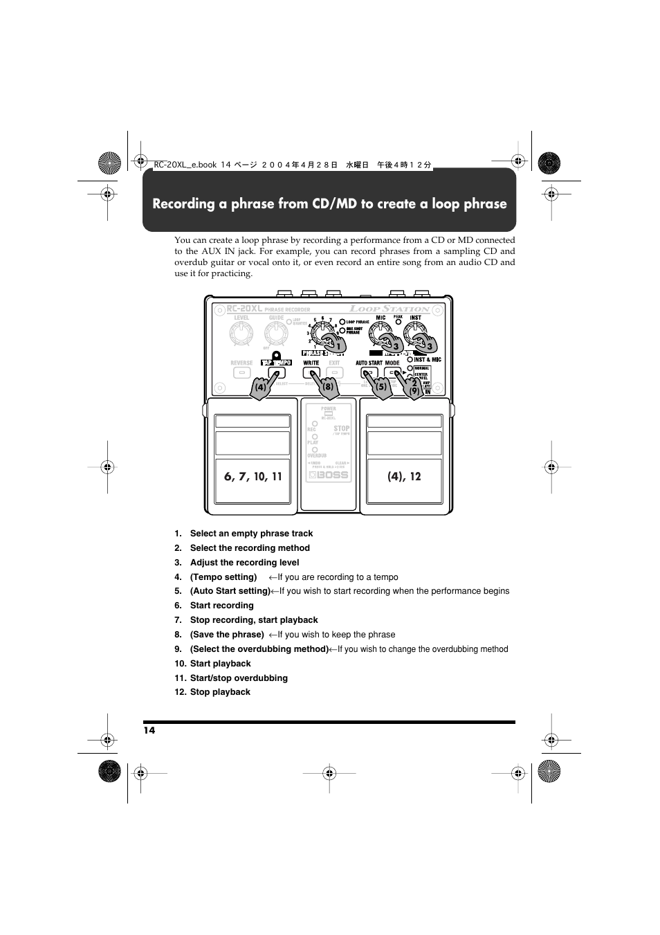 P. 14 | Boss Audio Systems RC-20XL User Manual | Page 14 / 40