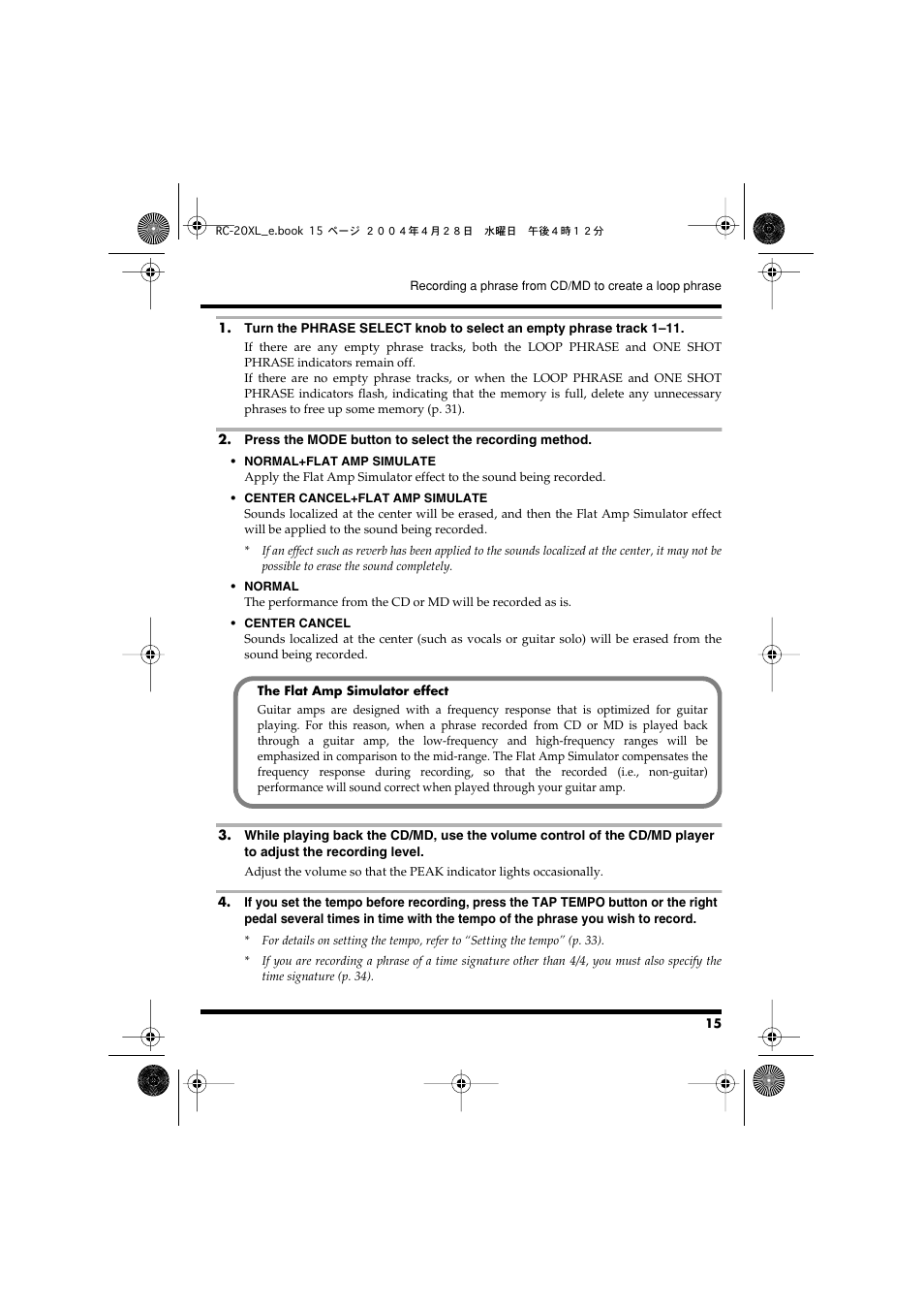 Boss Audio Systems RC-20XL User Manual | Page 15 / 40