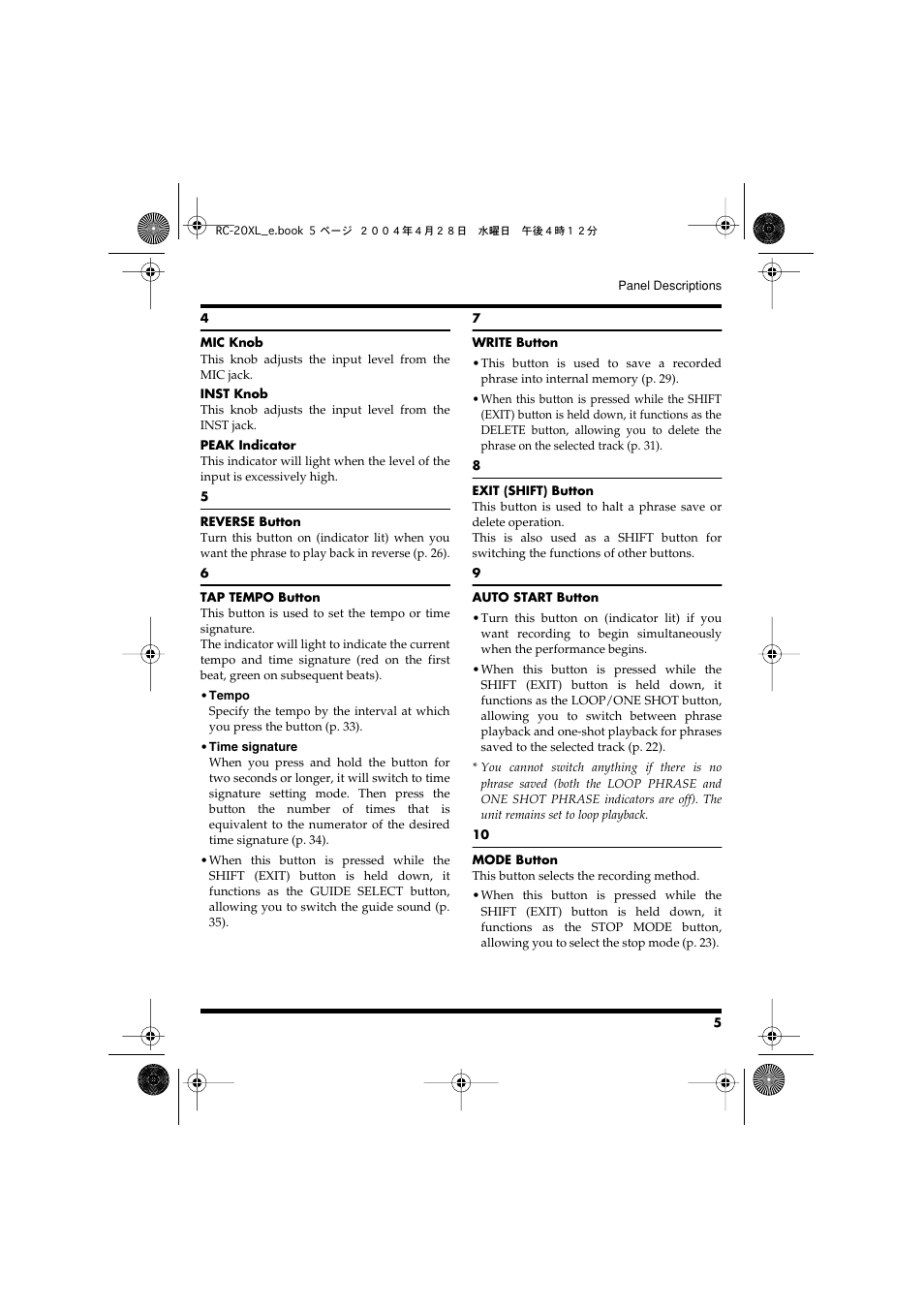 Boss Audio Systems RC-20XL User Manual | Page 5 / 40