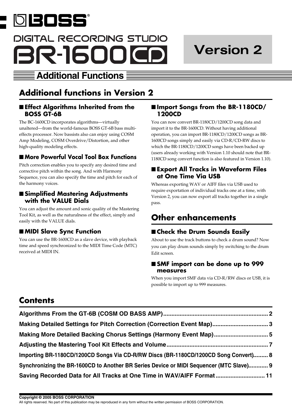 Boss Audio Systems BR-1600CD User Manual | 12 pages