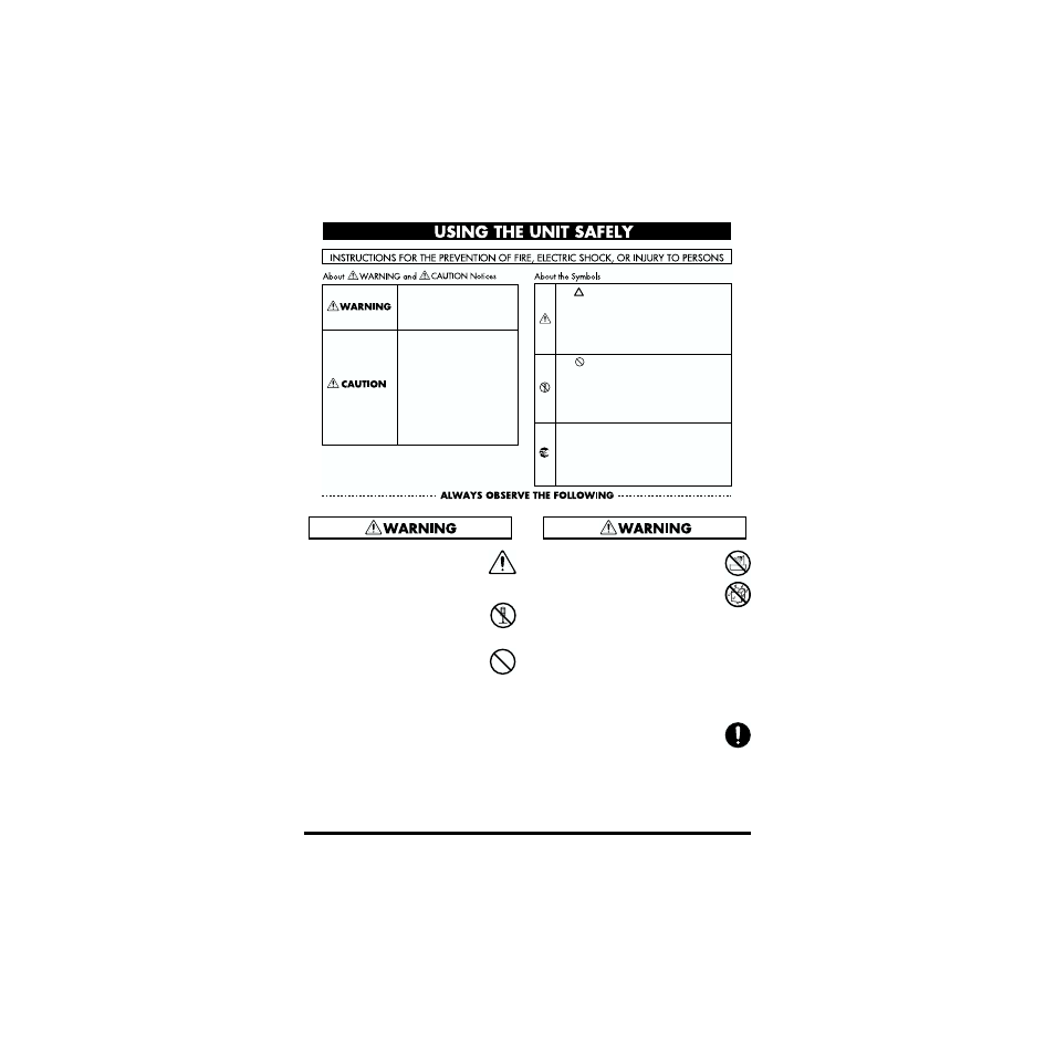 Using the unit safely | Boss Audio Systems OC-20G User Manual | Page 18 / 24