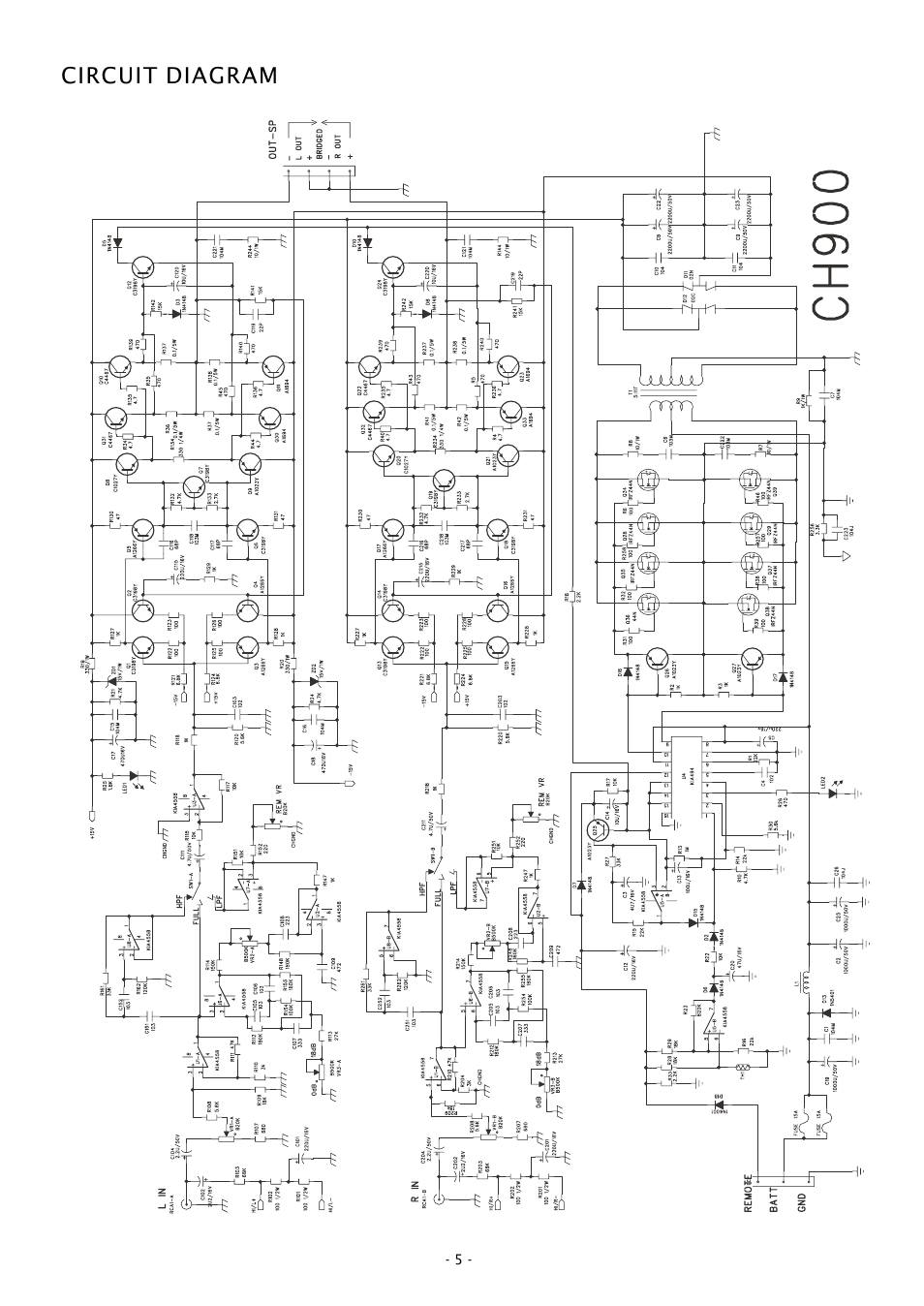 Circuit diagram | Boss Audio Systems CH900 User Manual | Page 5 / 8