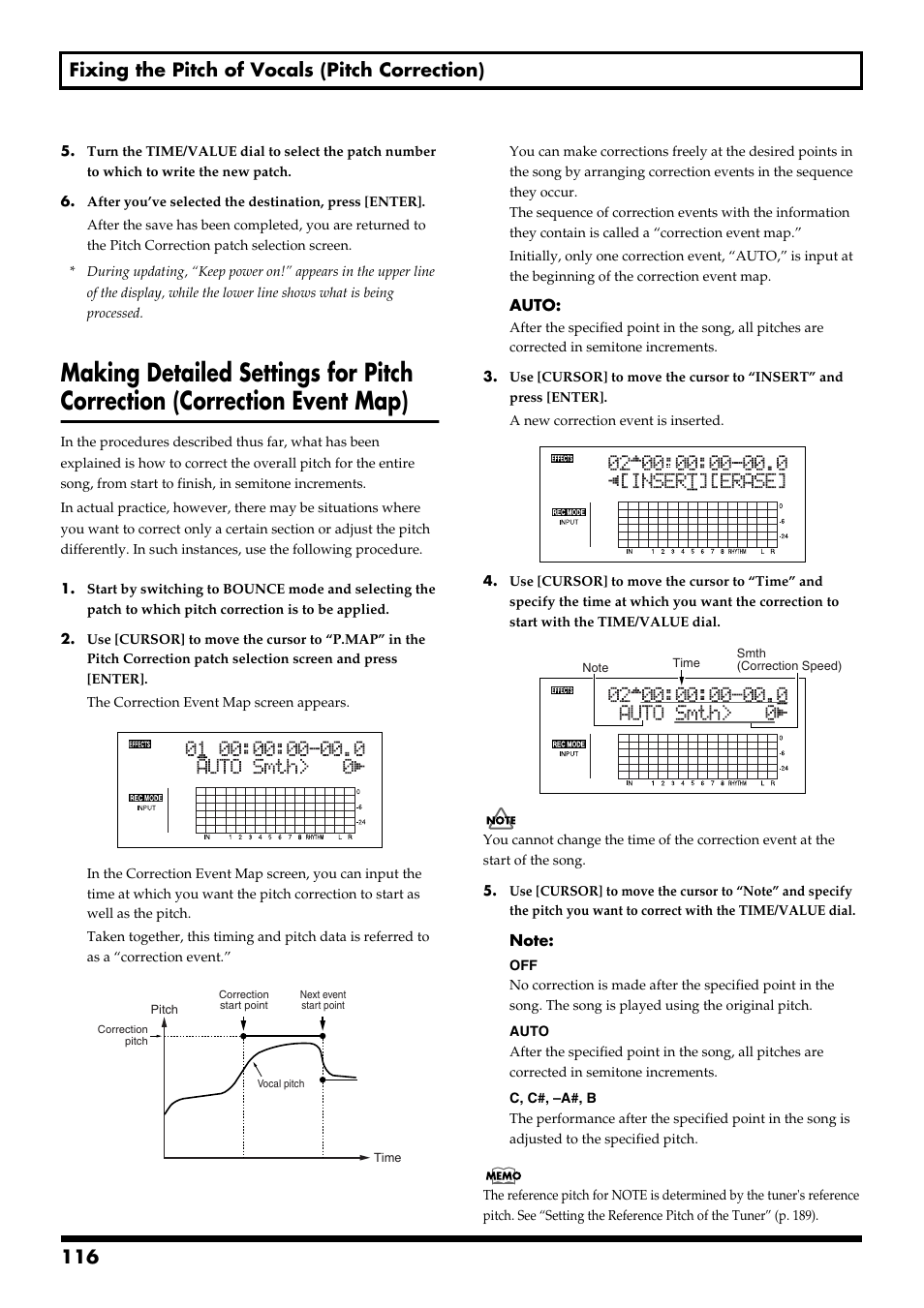 116 fixing the pitch of vocals (pitch correction) | Boss Audio Systems BR-900CD User Manual | Page 116 / 232