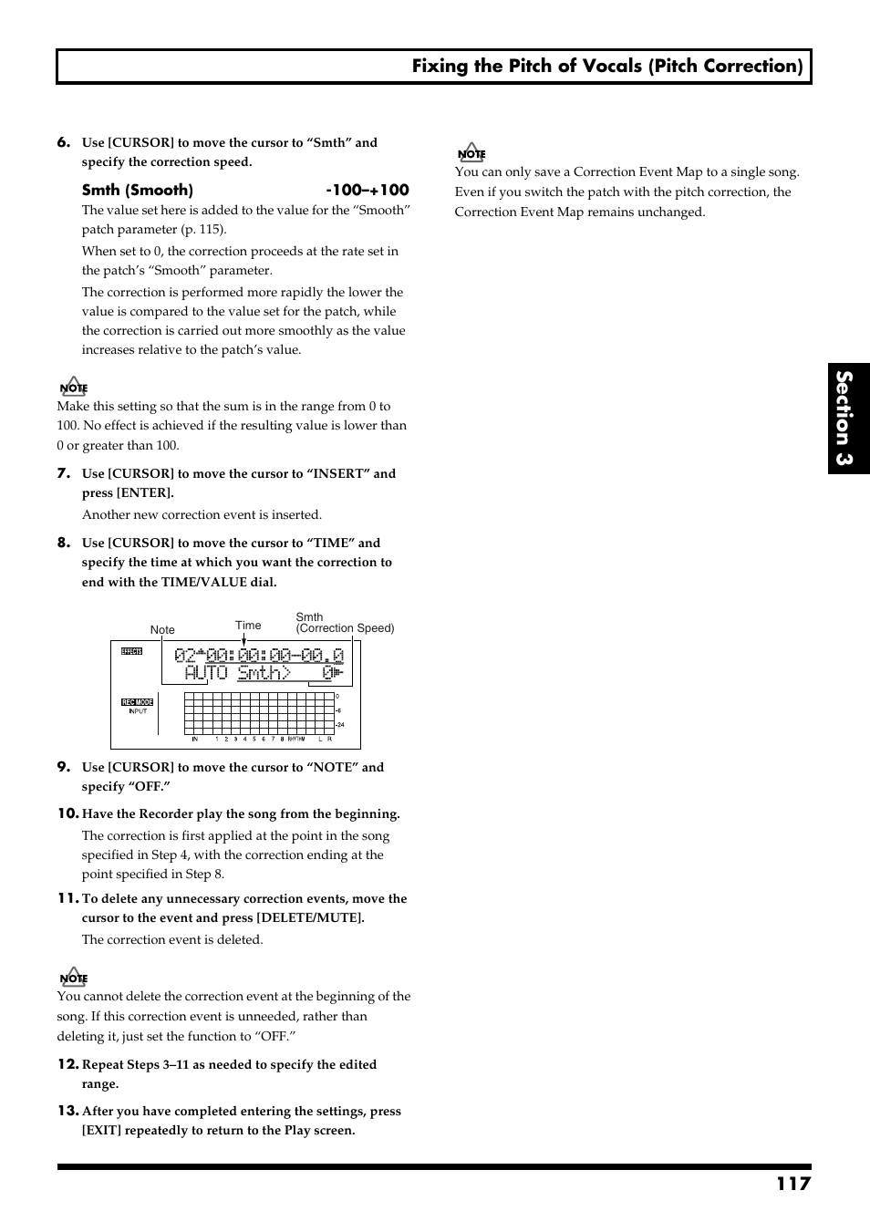 117 fixing the pitch of vocals (pitch correction) | Boss Audio Systems BR-900CD User Manual | Page 117 / 232