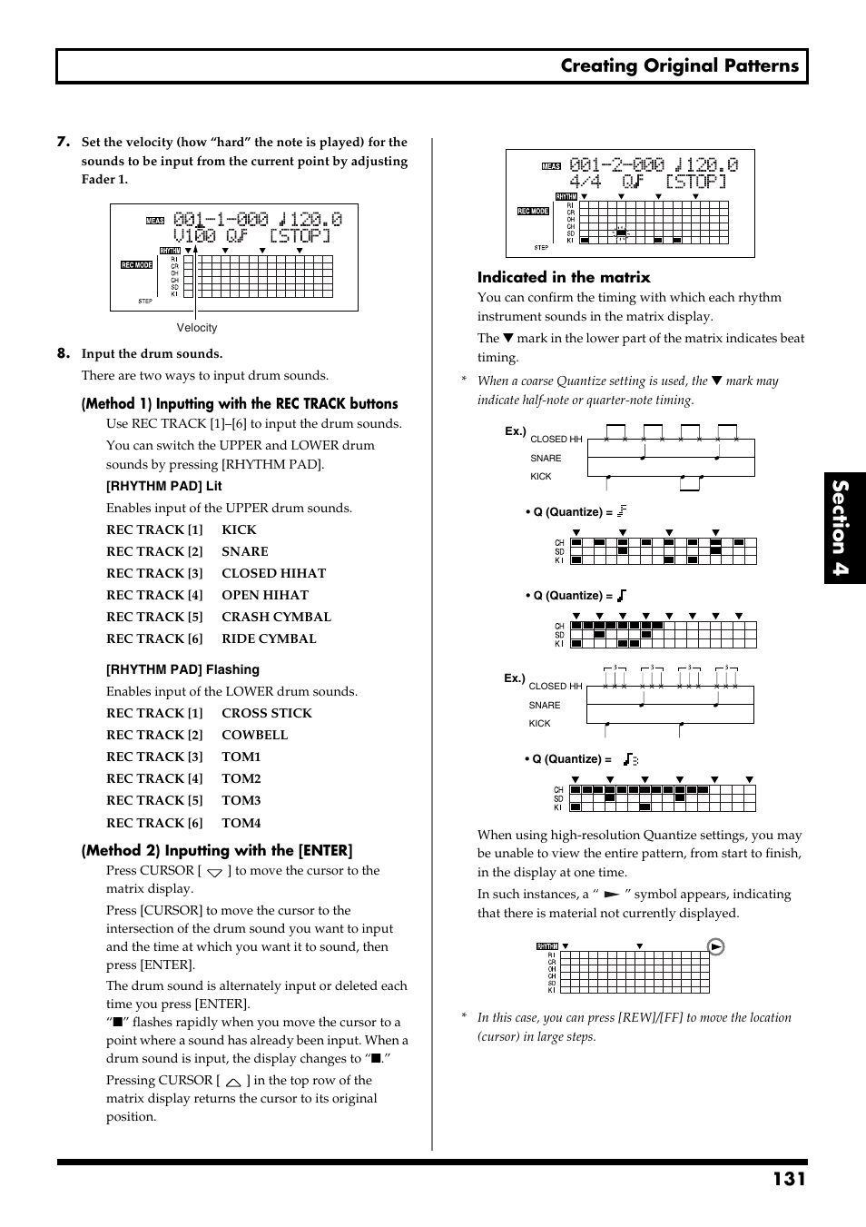 131 creating original patterns | Boss Audio Systems BR-900CD User Manual | Page 131 / 232